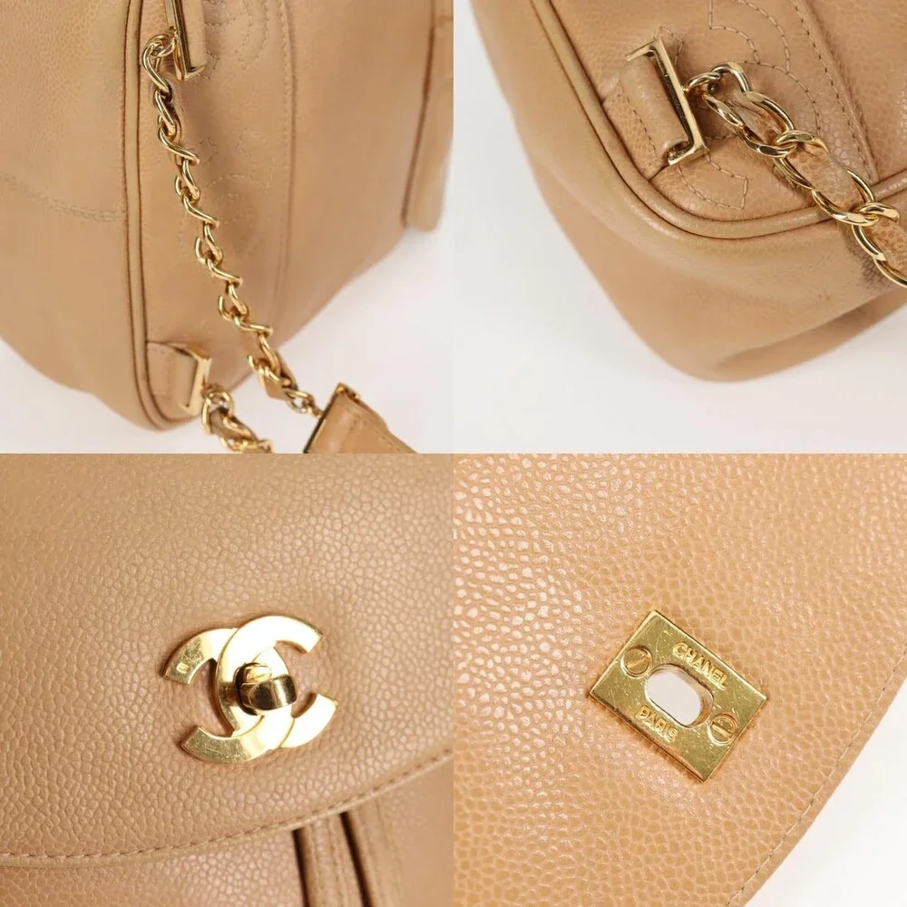 Chanel Calfskin Backpack Beige